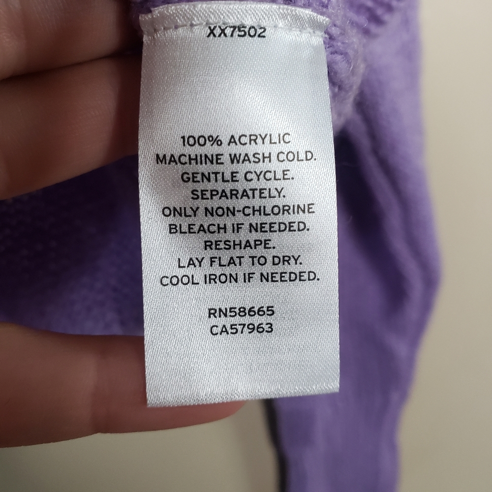 Bp knit v neck dropped sweater purple S - Picture 4 of 5